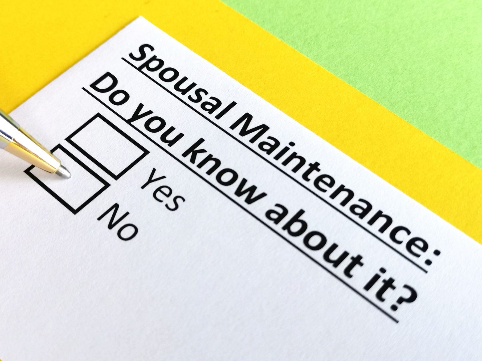 Six Things Worth Knowing about Spousal Maintenance